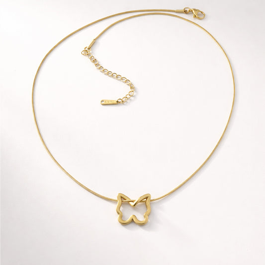 Gold Butterfly Charm Pendant