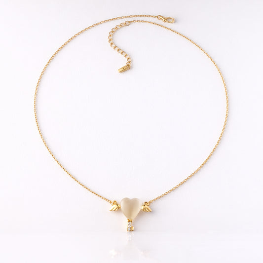 Angel Heart Lock Necklace