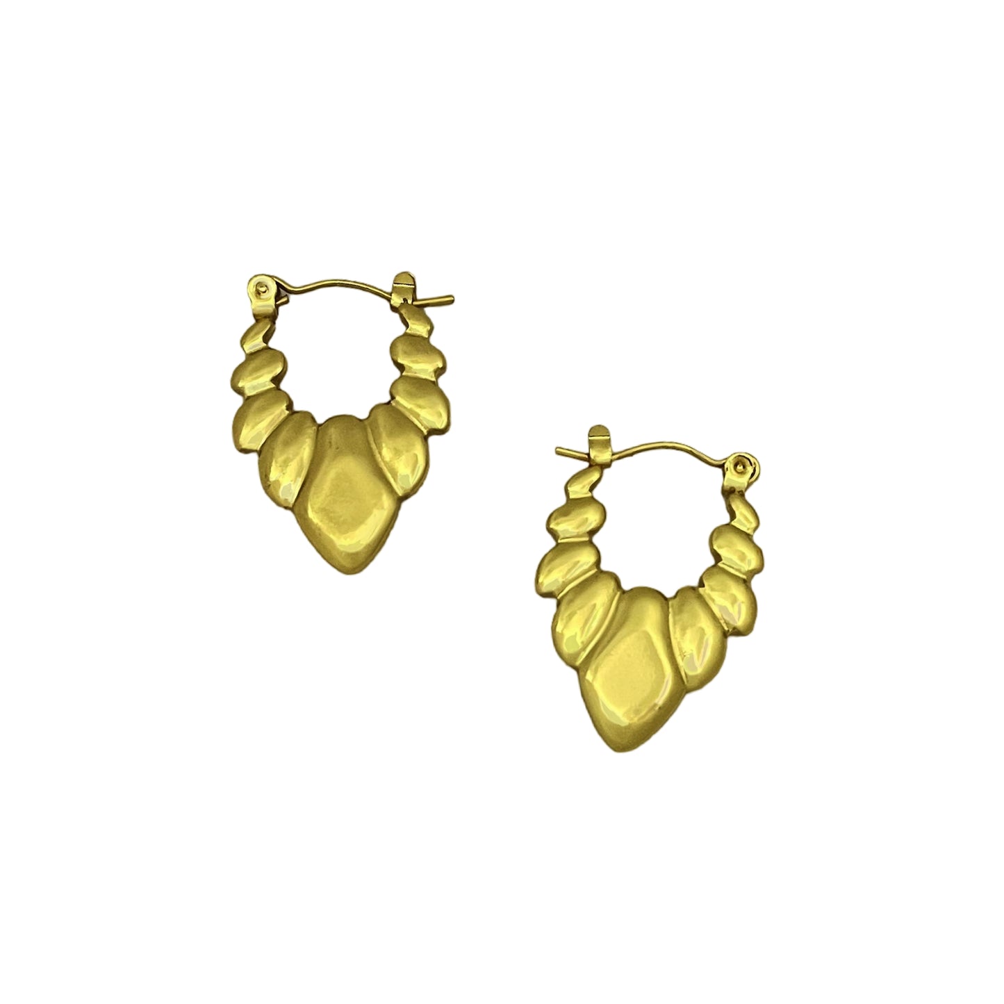 Embossed Luxe Loop Hoops