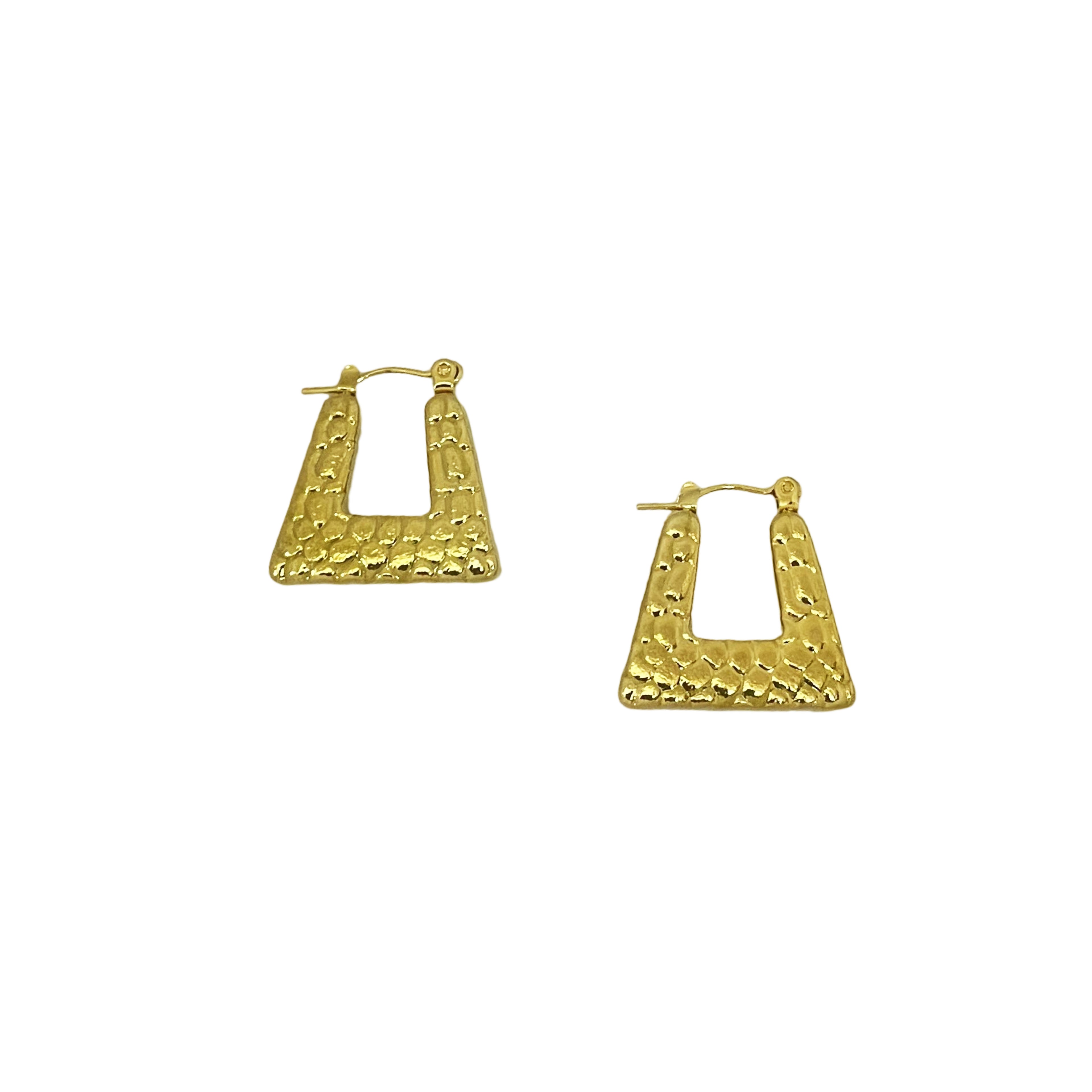 Luxe Textured Geometric Hoops