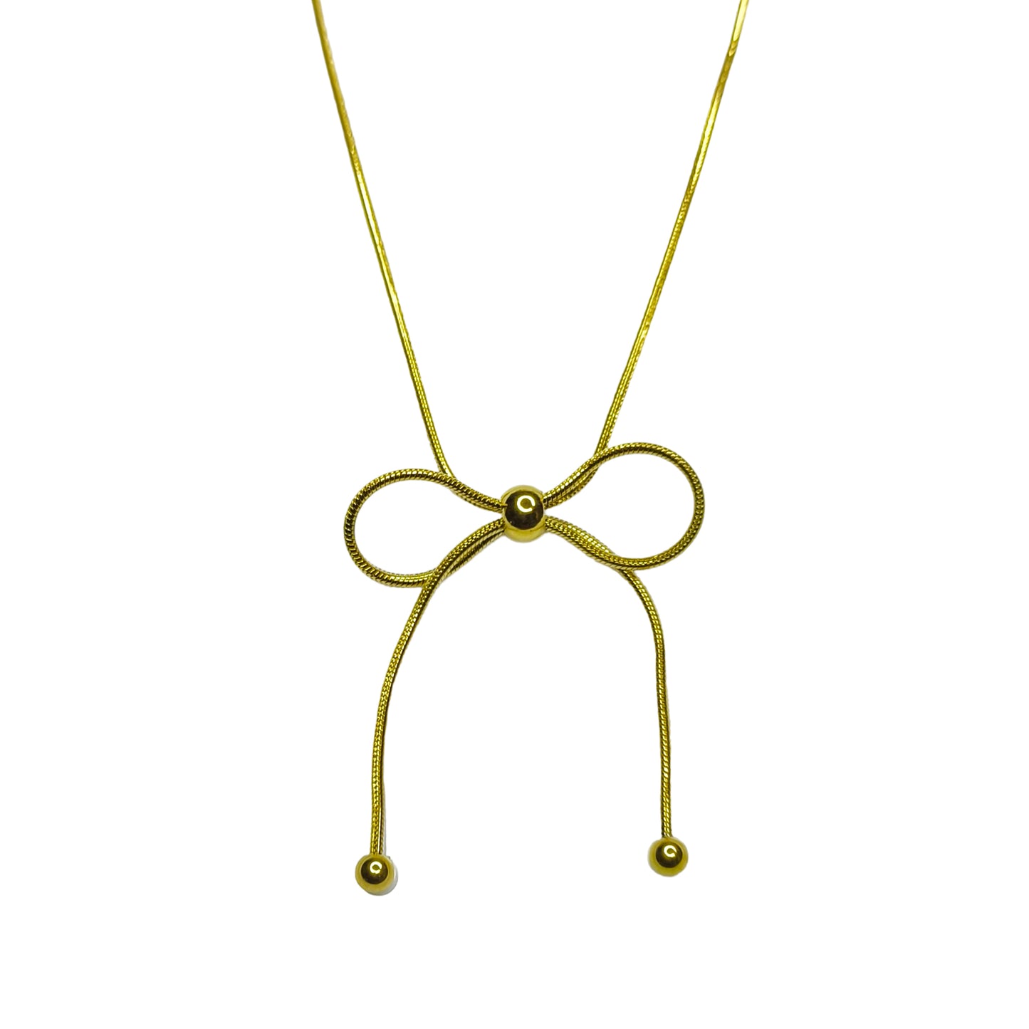 Dainty Gold Bow Necklace