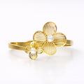Floral Cuff Bangle with Pearls