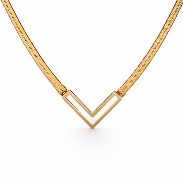 Vertex V white Necklace