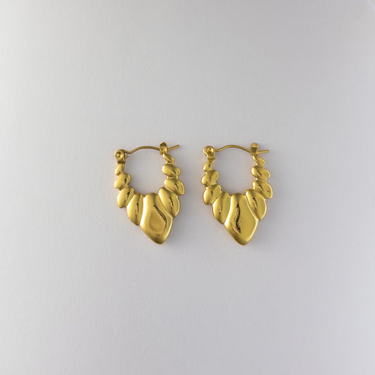 Embossed Luxe Loop Hoops