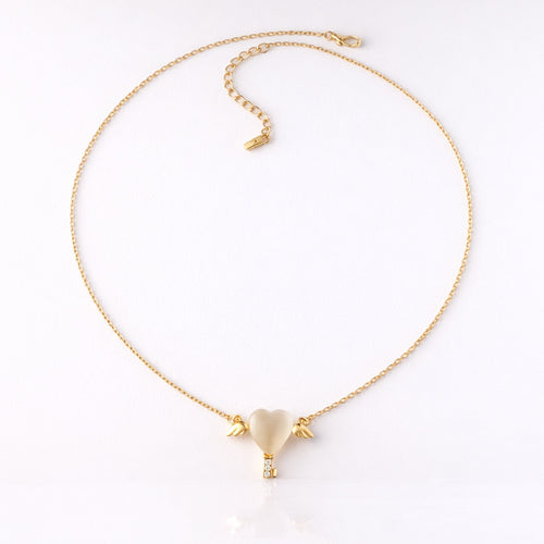 Angel Heart Lock Necklace