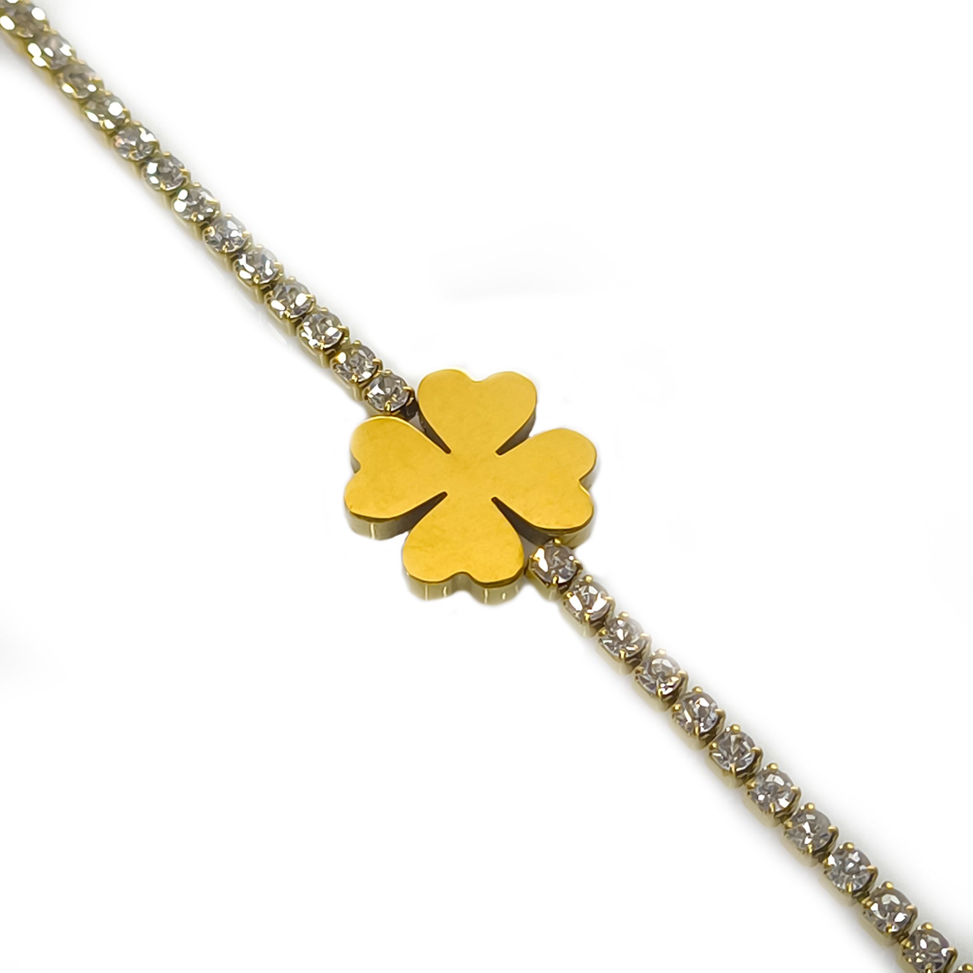 Zychon Four Leaf Clover Anti-Tarnish Bracelet – Gold