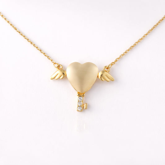 Angel Heart Lock Necklace