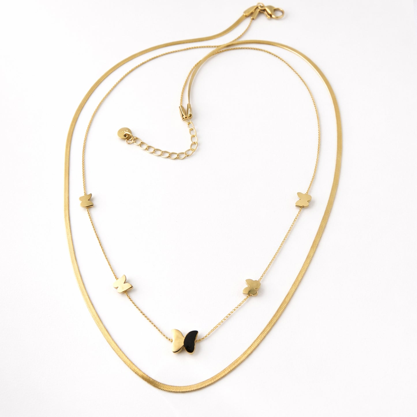 Flutter Grace Butterfly Layered Necklace