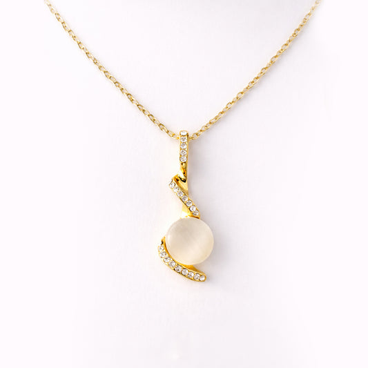 Monalisa Stone Curve Pendent