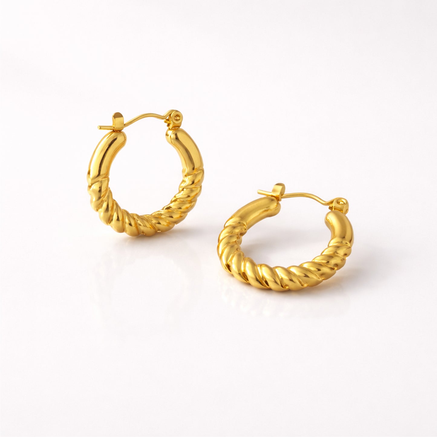 Twisted Luxe Round Hoops