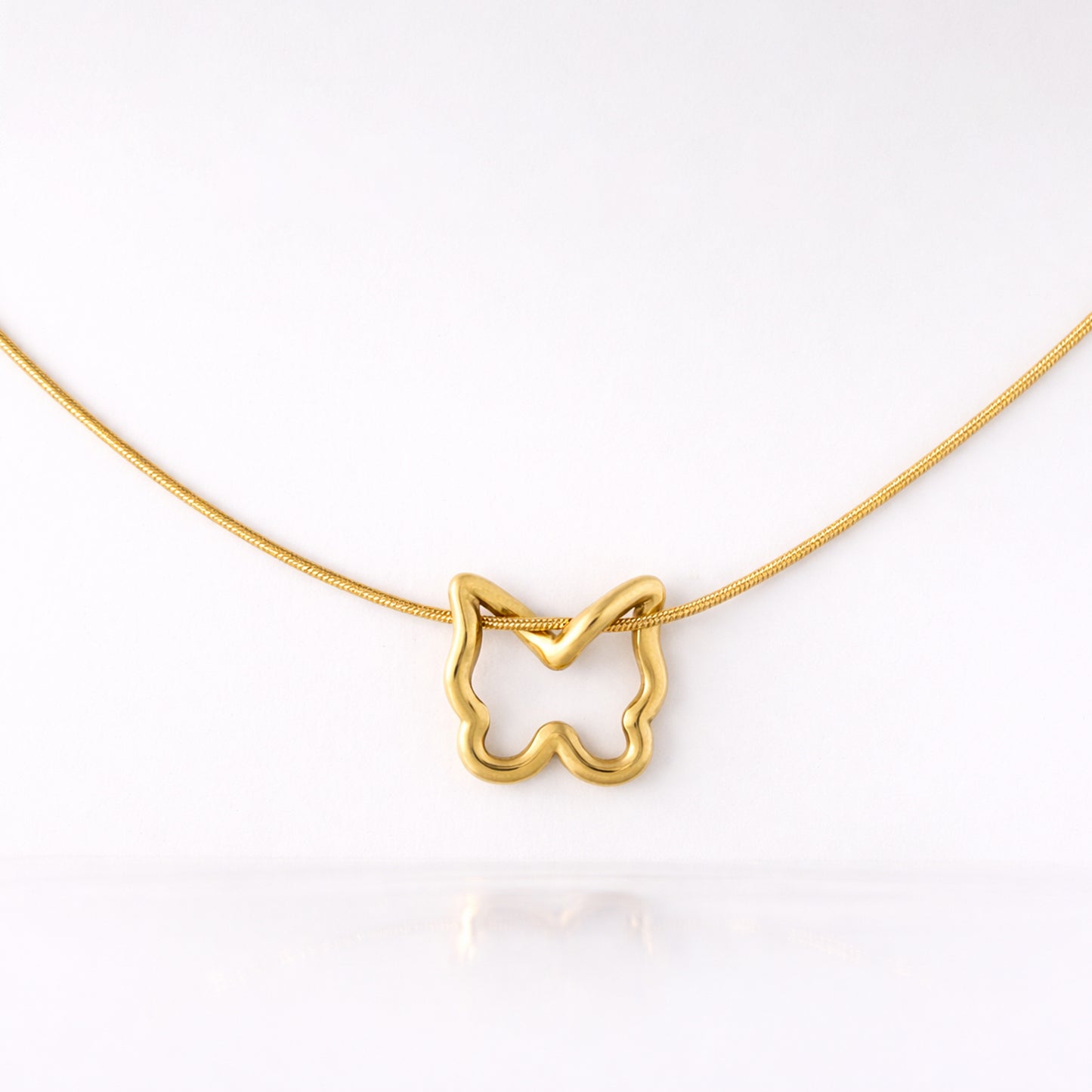 Gold Butterfly Charm Pendant