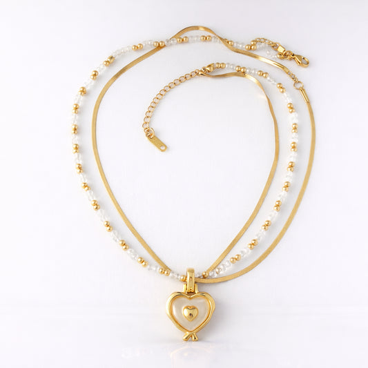 Pearl Heart Necklace