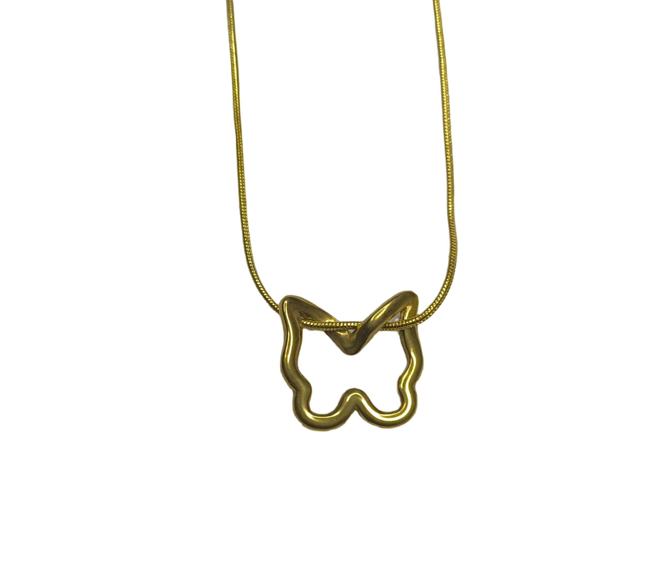 Gold Butterfly Charm Pendant