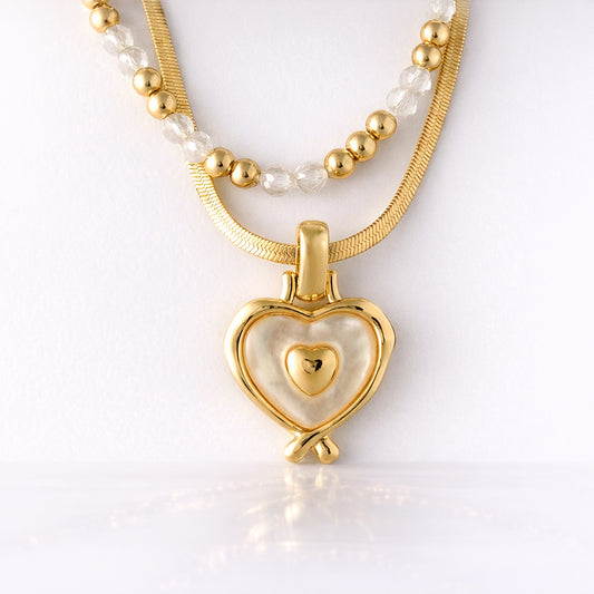 Pearl Heart Necklace