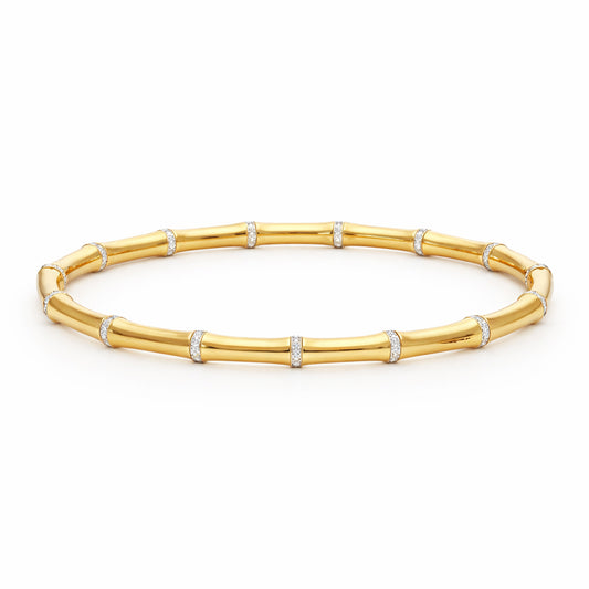 Celeste Bamboo Diamond Cuff