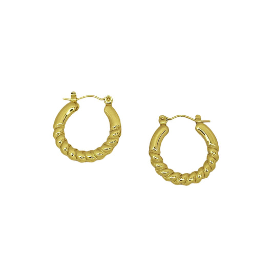Twisted Luxe Round Hoops