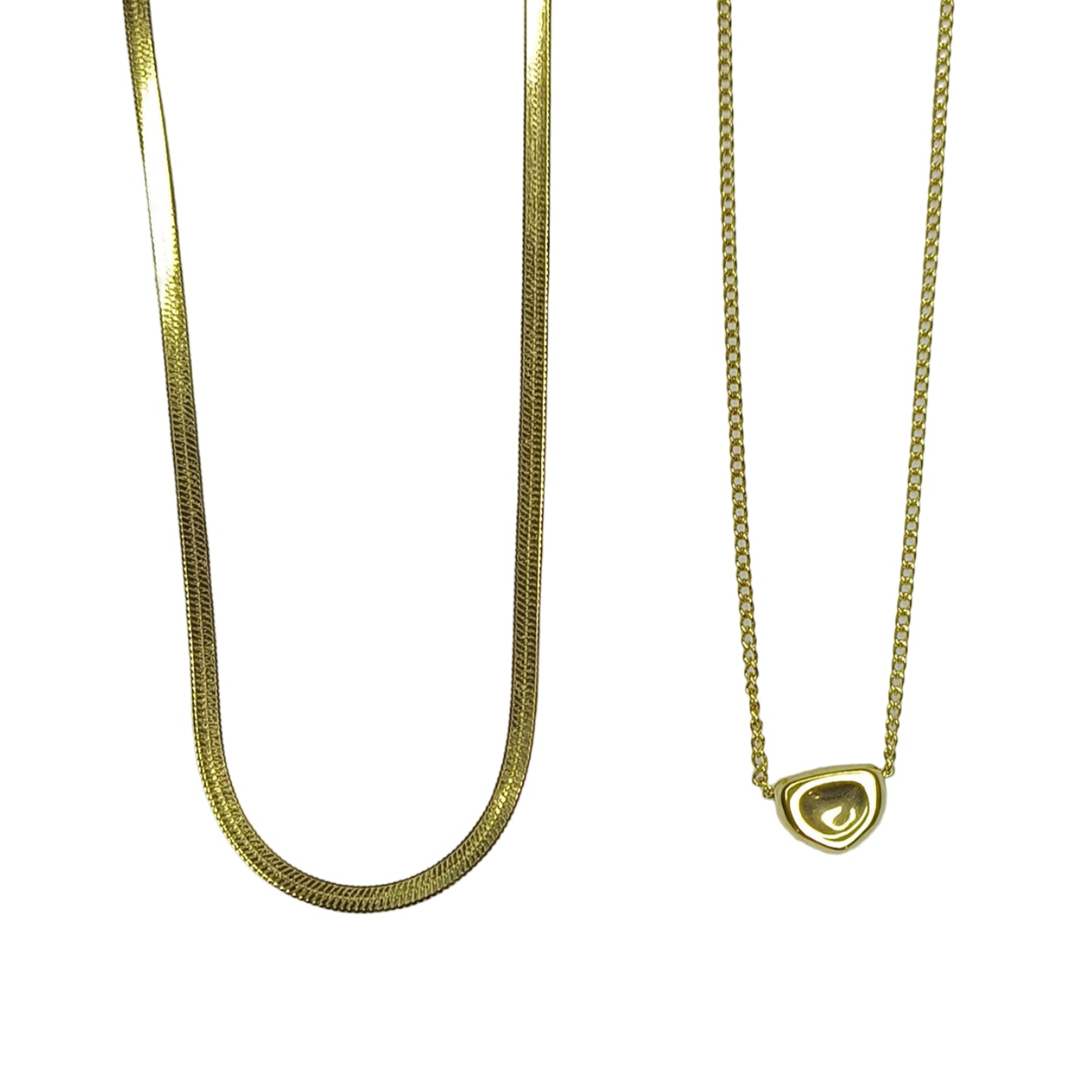 PureShine Dual Chain Necklace with Heart Pendant