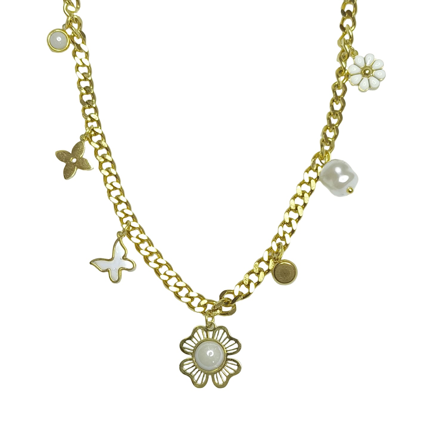 Floral Grace Charm Necklace