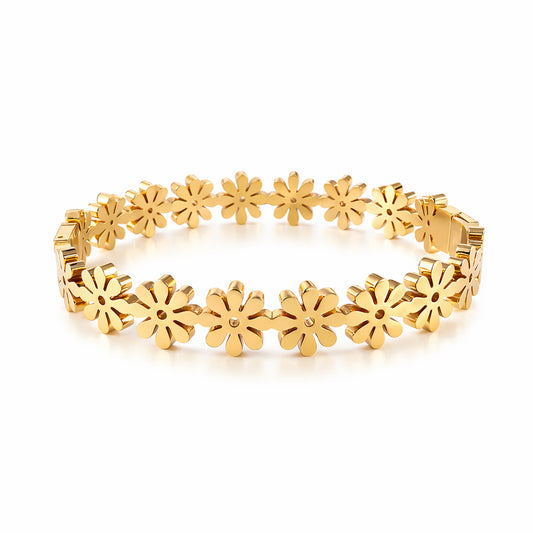 Golden Daisy Bloom Bangle