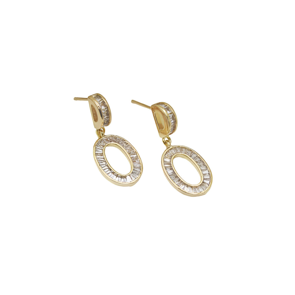 Elegant envy oval earrings