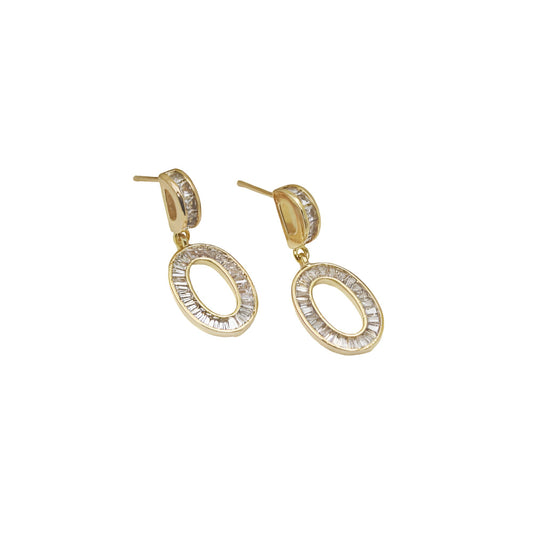 Elegant envy oval earrings