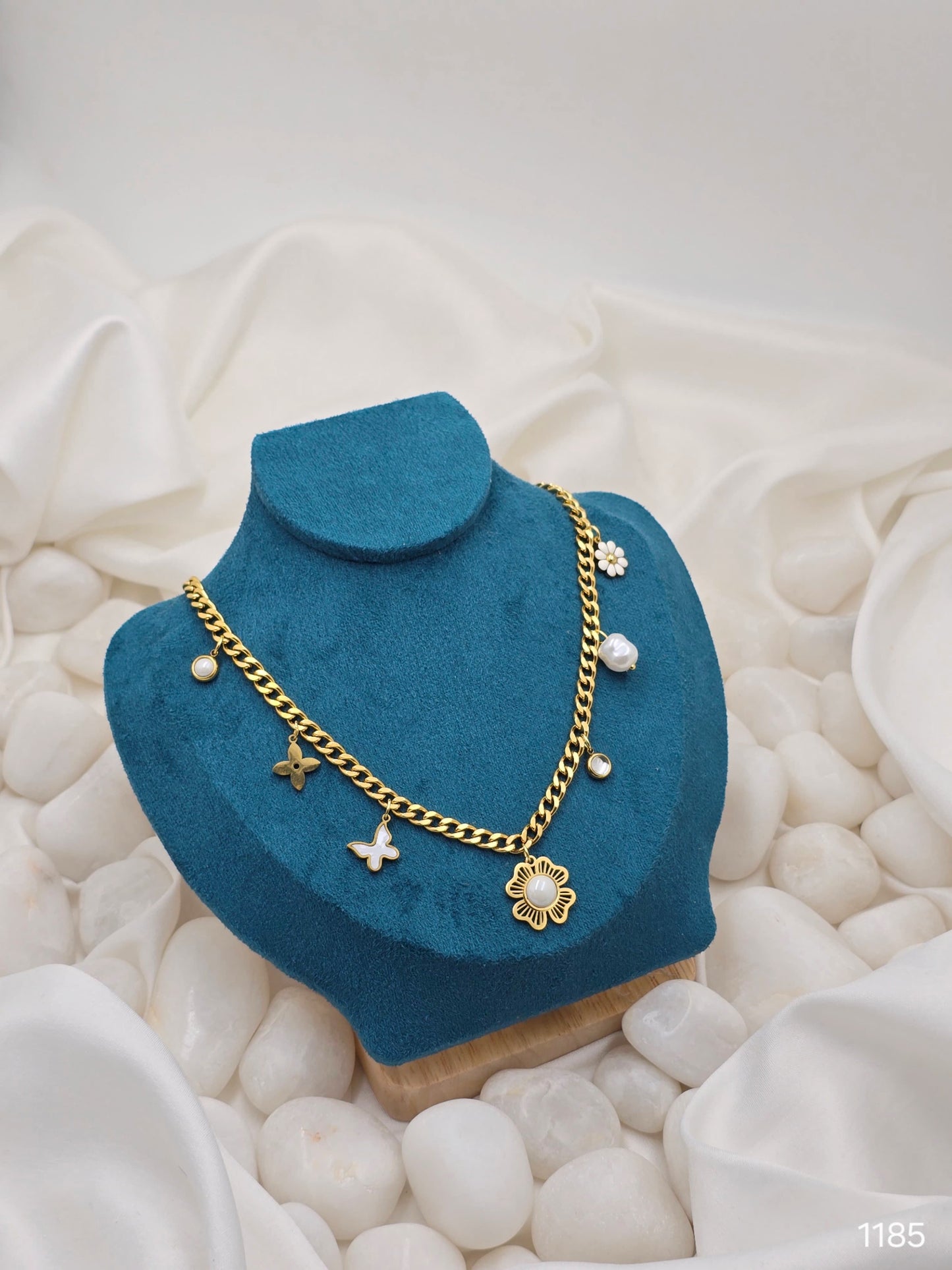 Floral Grace Charm Necklace